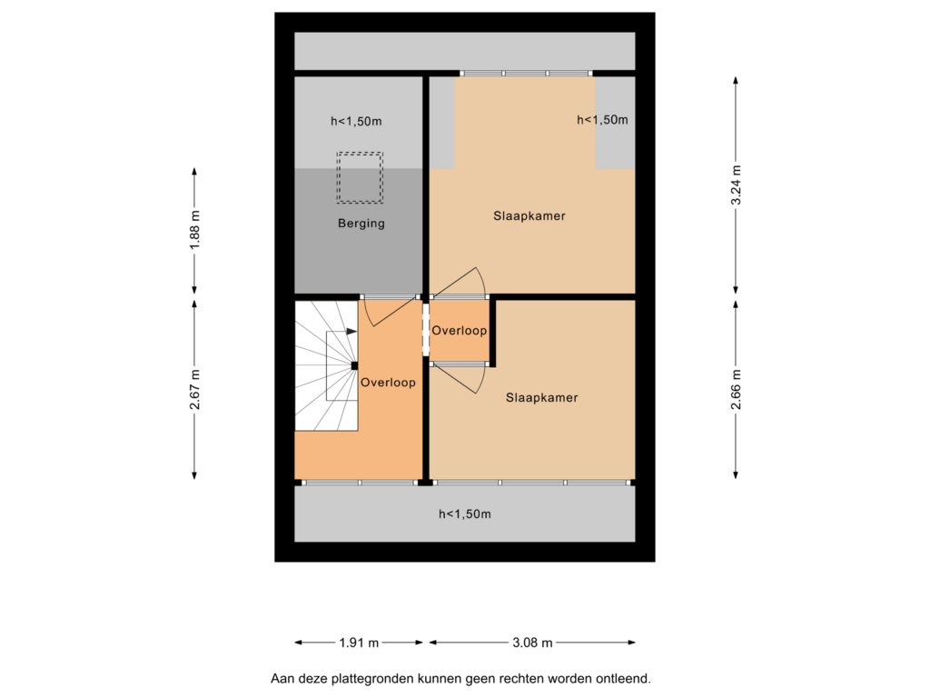 Bekijk plattegrond van Tweede verdieping van Torenkamp 25