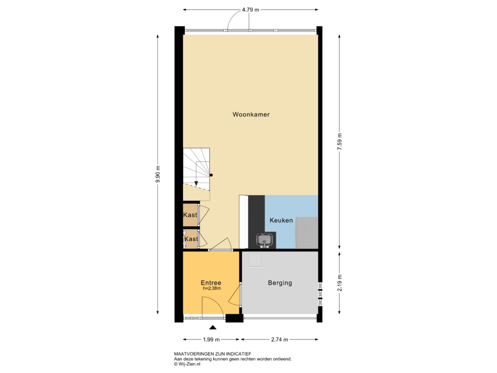 Bekijk plattegrond van BEGANE GROND van Berliozplein 29