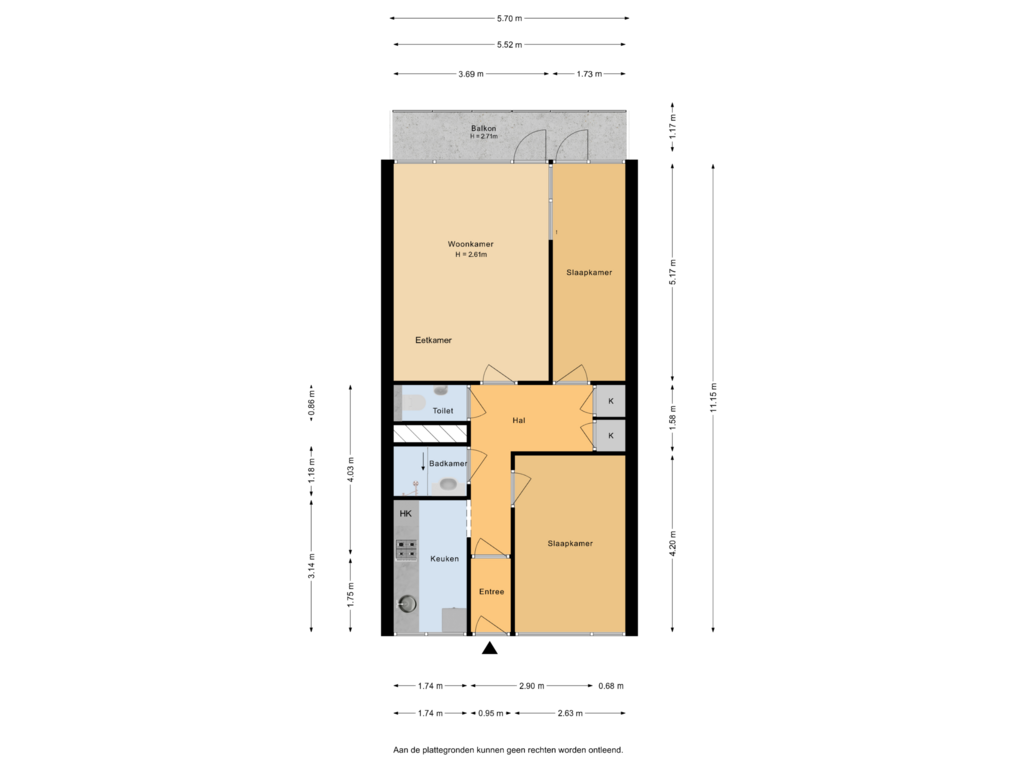 Bekijk plattegrond van Appartement van Elviraland 16