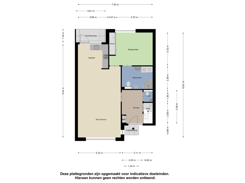 Bekijk plattegrond van Begane Grond van Drostenstraat 58