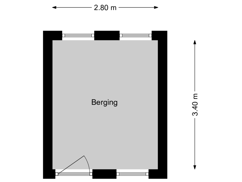 Bekijk plattegrond van Berging van M.Nijhoffstraat 268