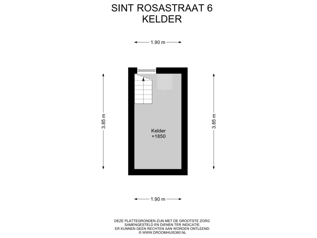 View floorplan of Kelder of Sint Rosastraat 6