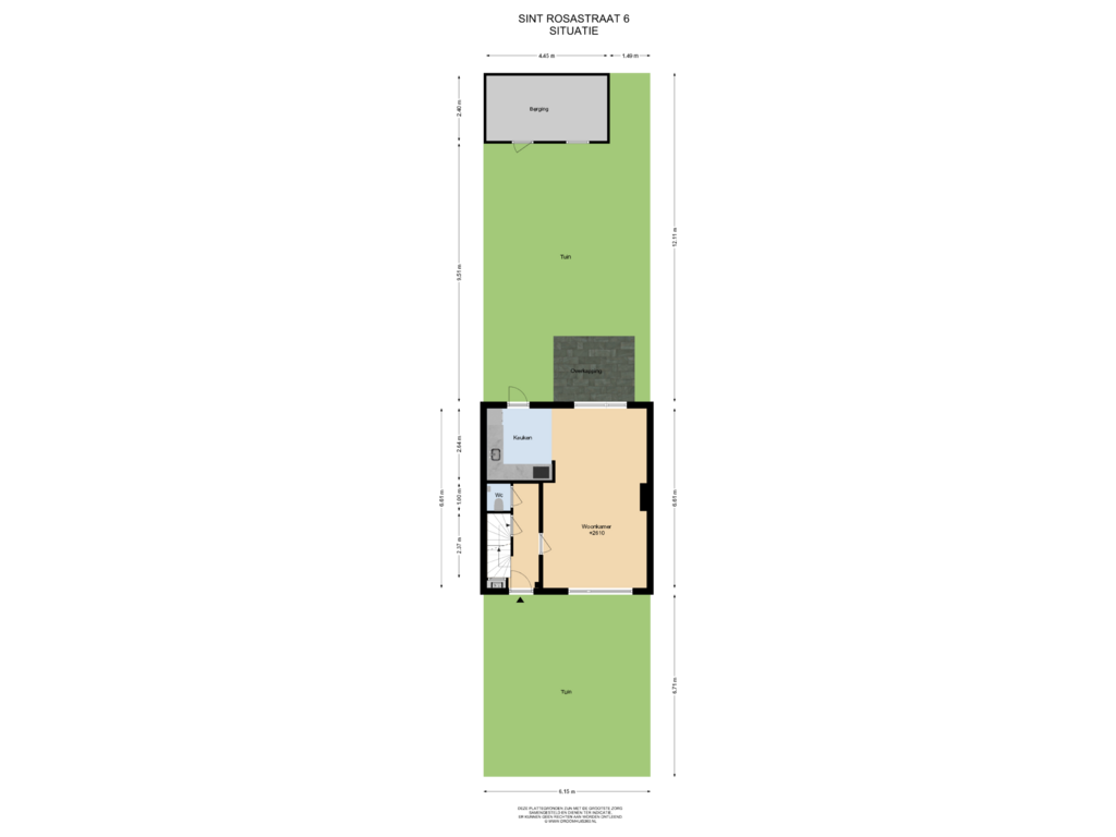 View floorplan of Situatie of Sint Rosastraat 6