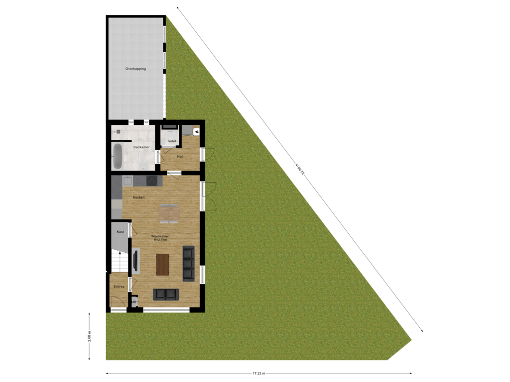 View floorplan of Situatie of Strabrecht 51