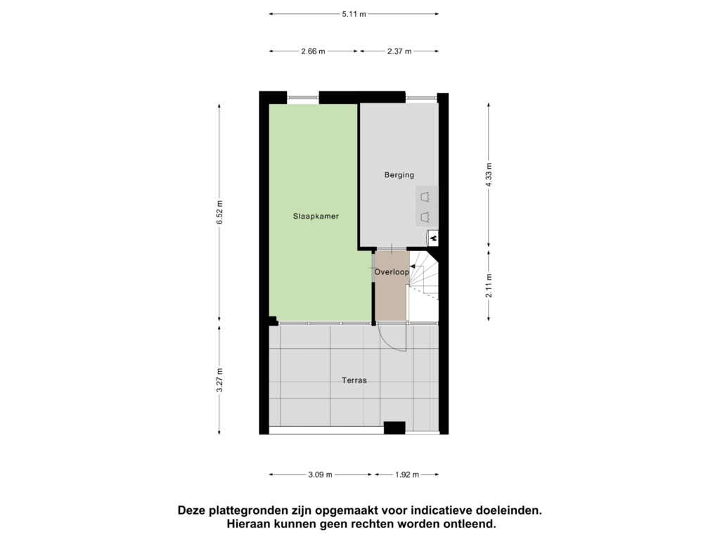 Bekijk plattegrond van Tweede Verdieping van J.P.Coenstraat 21