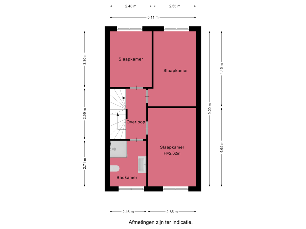 View floorplan of Verdieping 1 of Kalorama 84