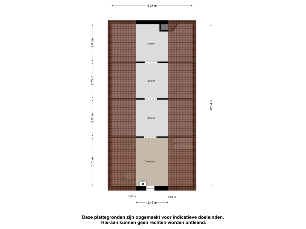 View floorplan of Zolder of Holevoetlaan 32