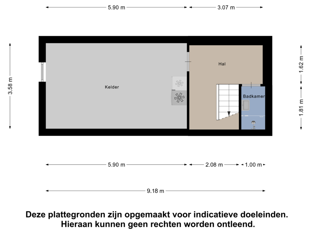 View floorplan of Kelder of Holevoetlaan 32