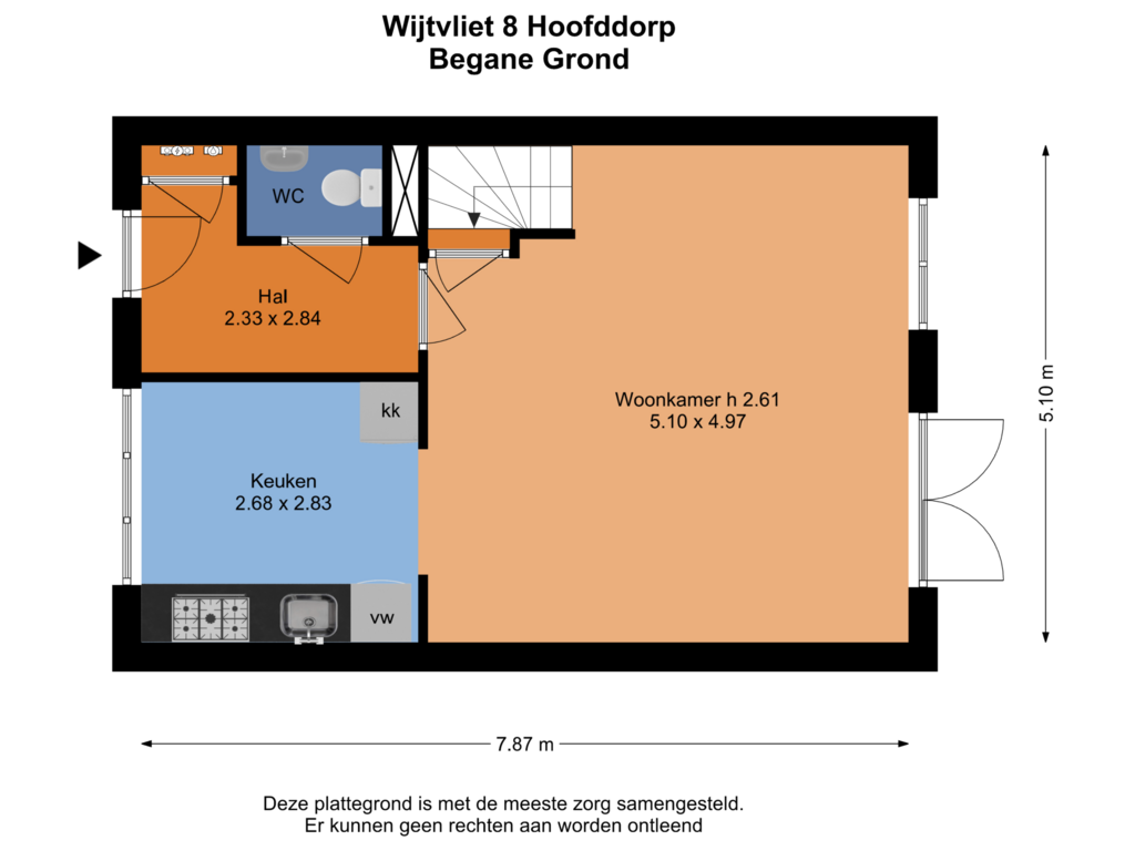 View floorplan of Begane Grond of Wijtvliet 8