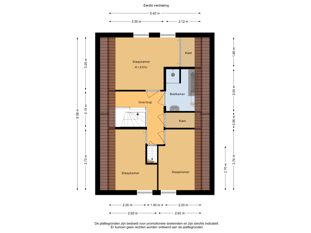 Bekijk plattegrond van Eerste verdieping van Eppostraat 12