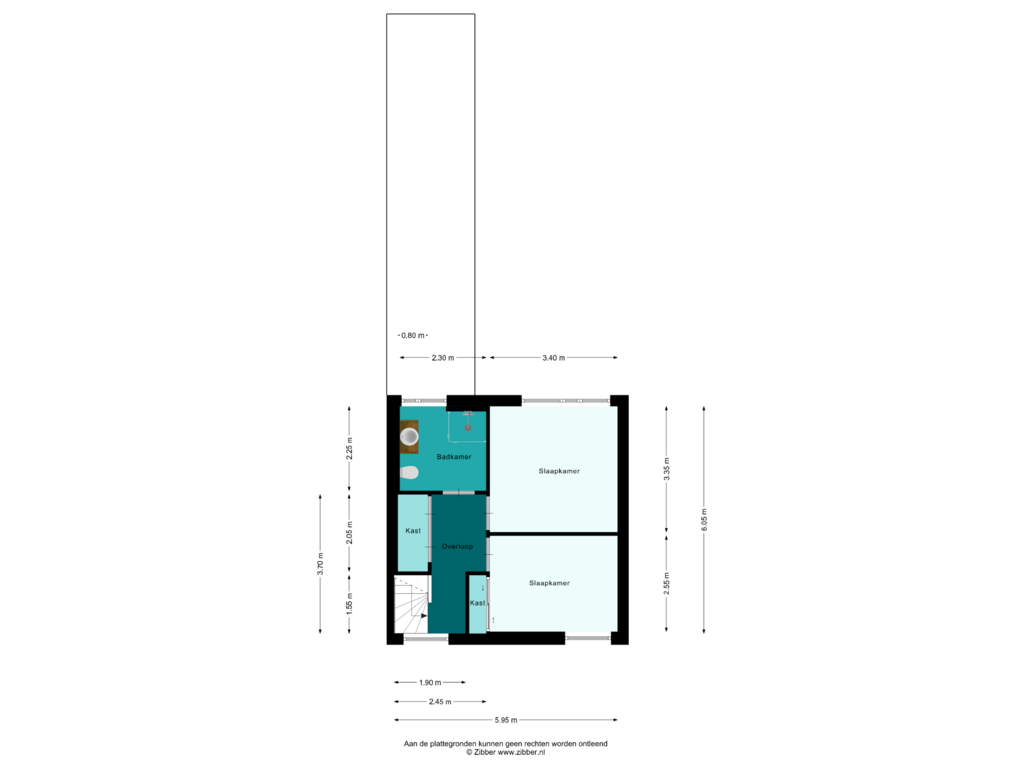 View floorplan of Eerste Verdieping of Oranjeboomstraat 23