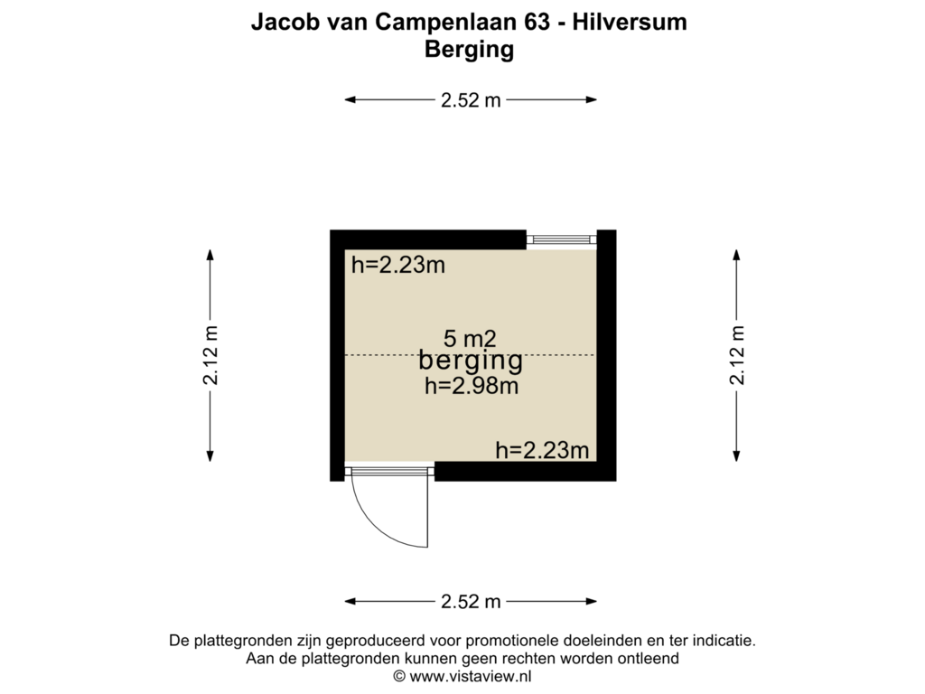 Bekijk plattegrond van BERGING van Jacob van Campenlaan 63