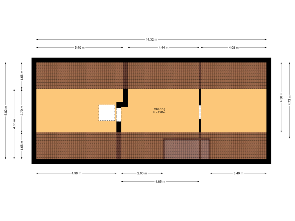 View floorplan of Vliering of Sint Janstraat 72