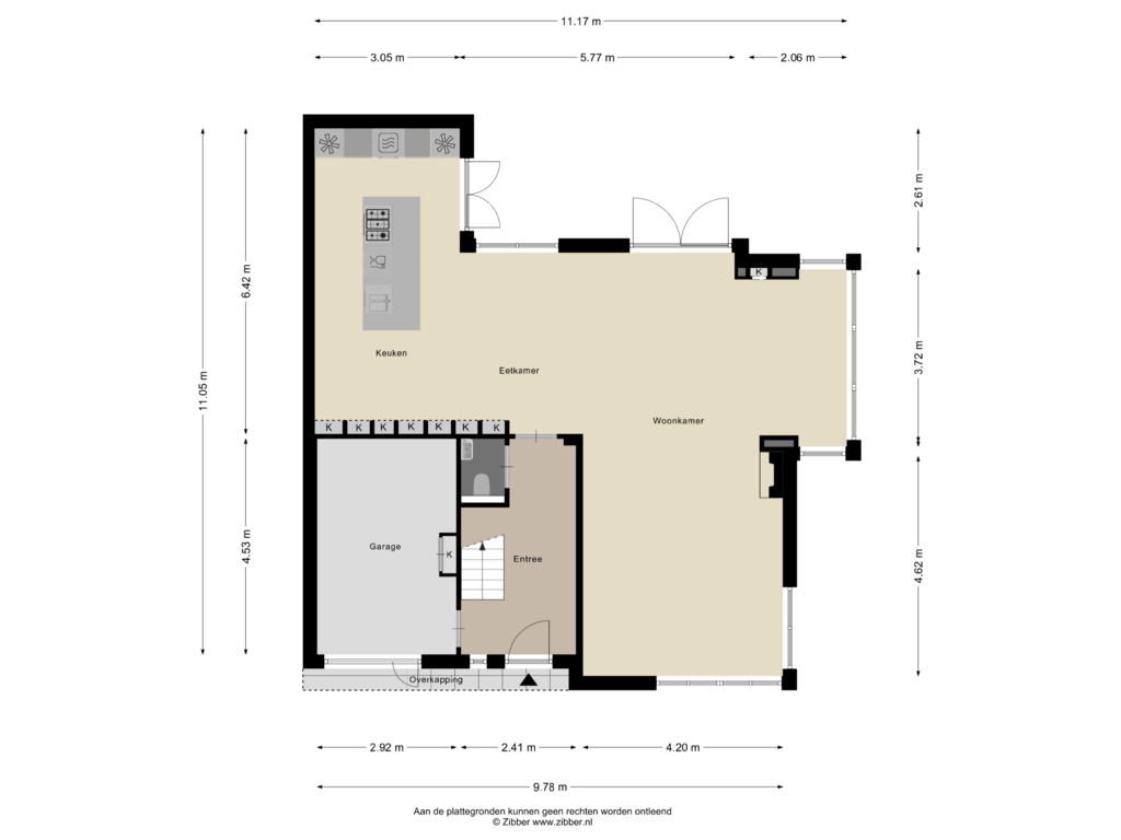 Bekijk plattegrond van Begane Grond van Honhof Es 11