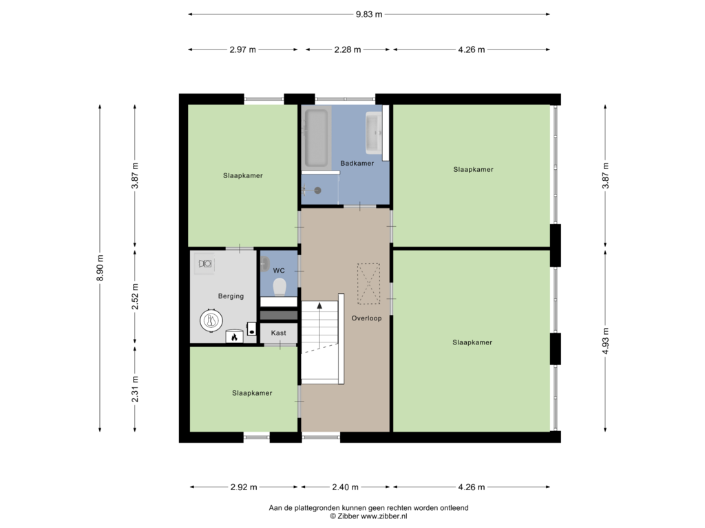 Bekijk plattegrond van Eerste Verdieping van Honhof Es 11