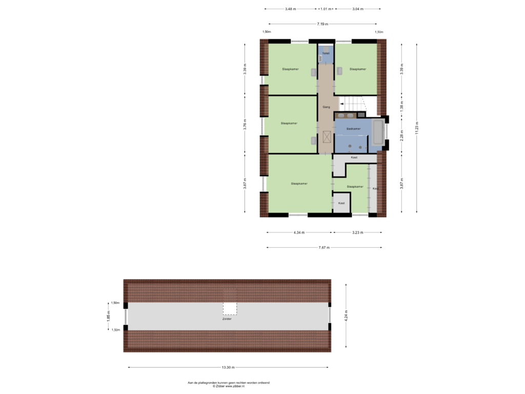 View floorplan of Eerste verdieping of Dorpstraat 65