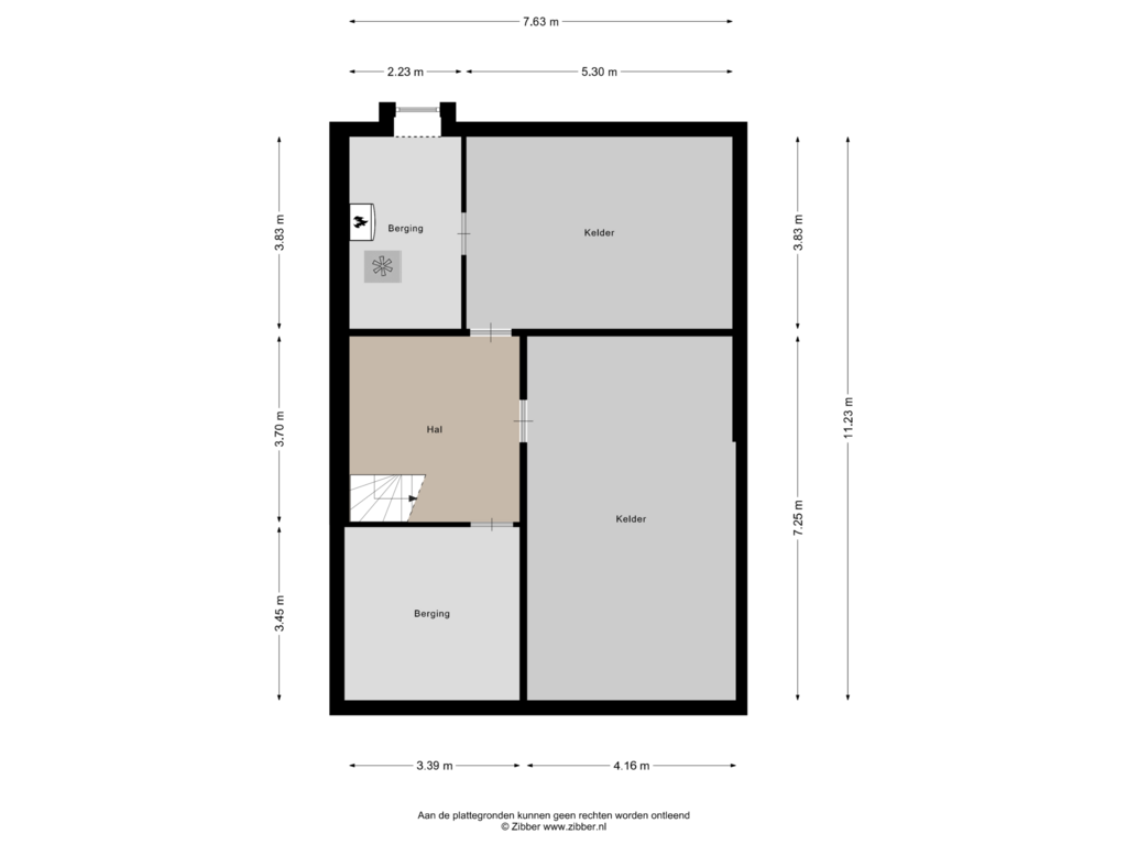 View floorplan of Kelder of Dorpstraat 65