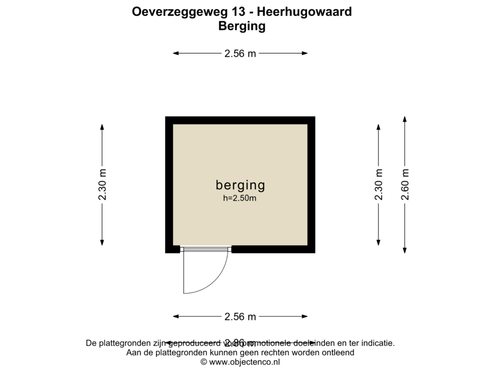 Bekijk plattegrond van Berging van Oeverzeggeweg 13