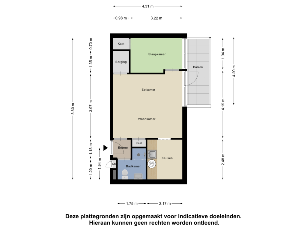 View floorplan of Appartement of Rembrandtstraat 13