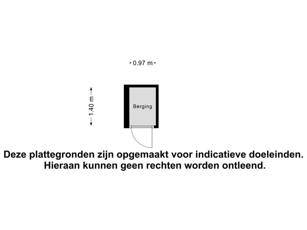 View floorplan of Berging of Rembrandtstraat 13