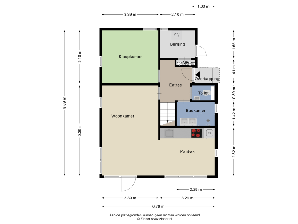 View floorplan of Begane grond of Hof van Zeeland 52