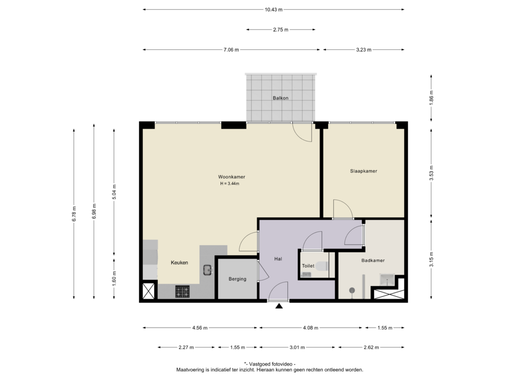 Bekijk plattegrond van Appartement van Velperweg 47-1114