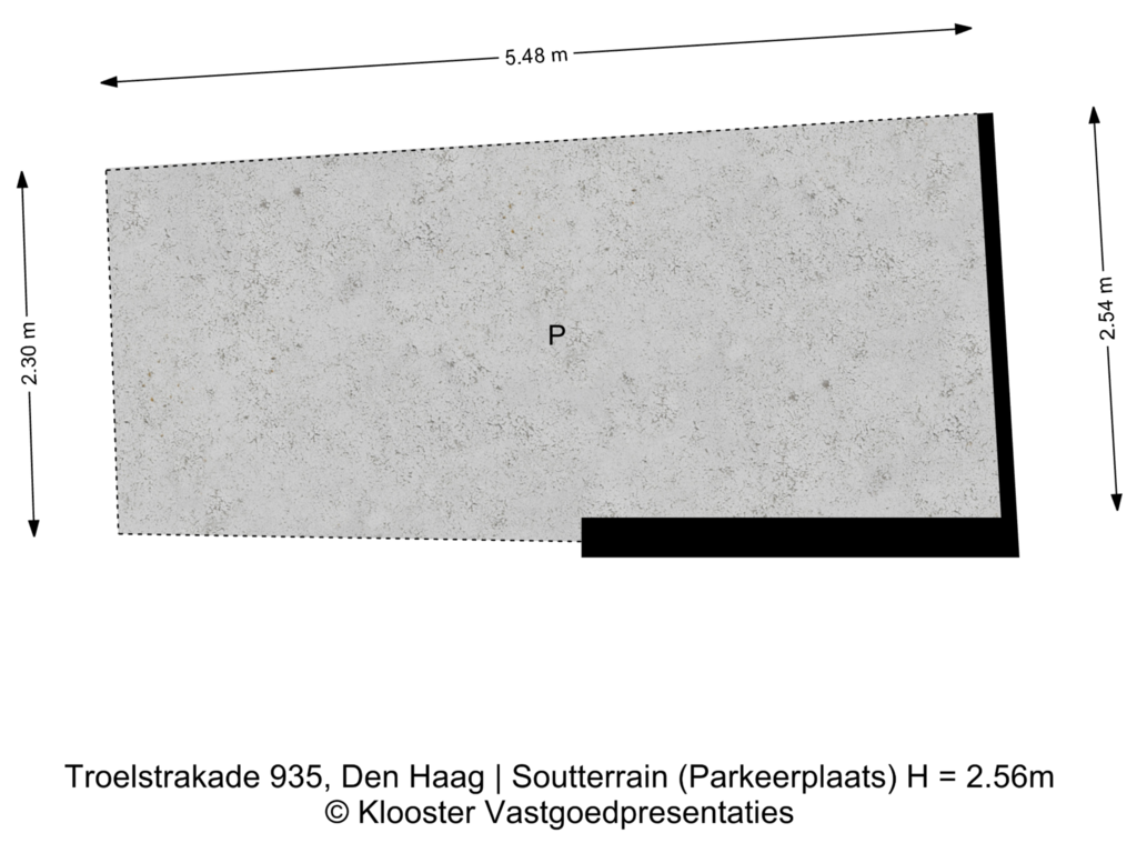 View floorplan of Soutterrain (Parkeerplaats) of Troelstrakade 935