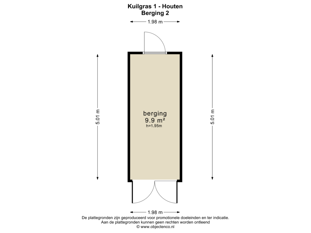 Bekijk plattegrond van BERGING2 van Kuilgras 1