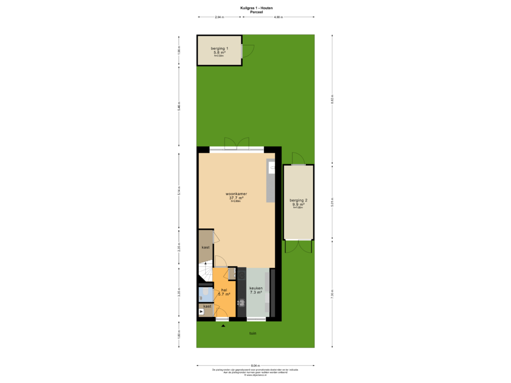 Bekijk plattegrond van PERCEEL van Kuilgras 1