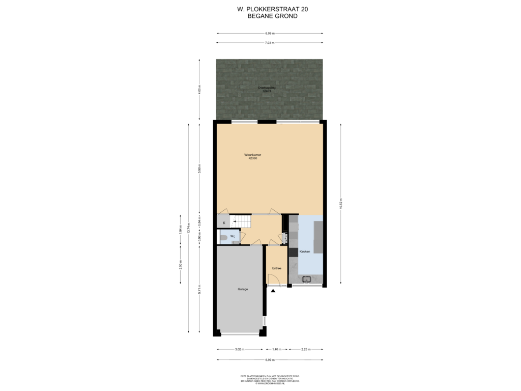 Bekijk plattegrond van Begane grond van W. Plokkerstraat 20