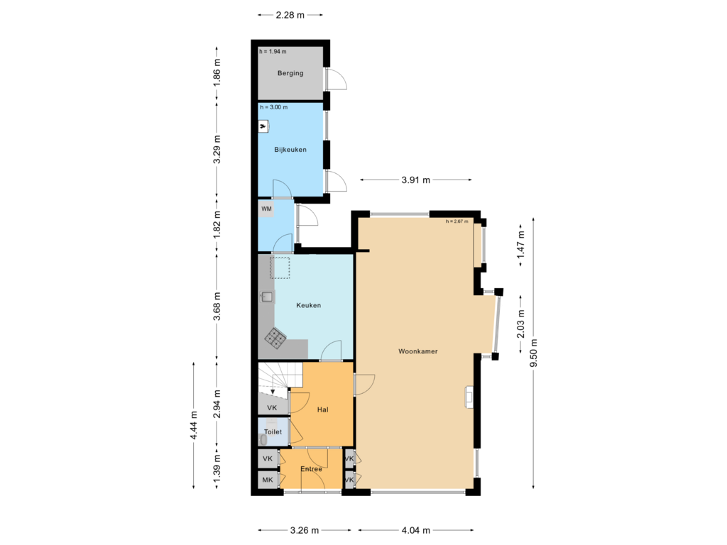 View floorplan of Begane Grond of Javastraat 35