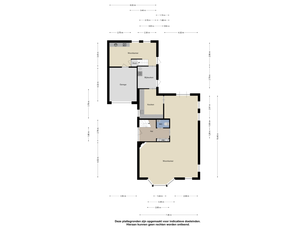 Bekijk plattegrond van Begane grond van Wielewaal 7