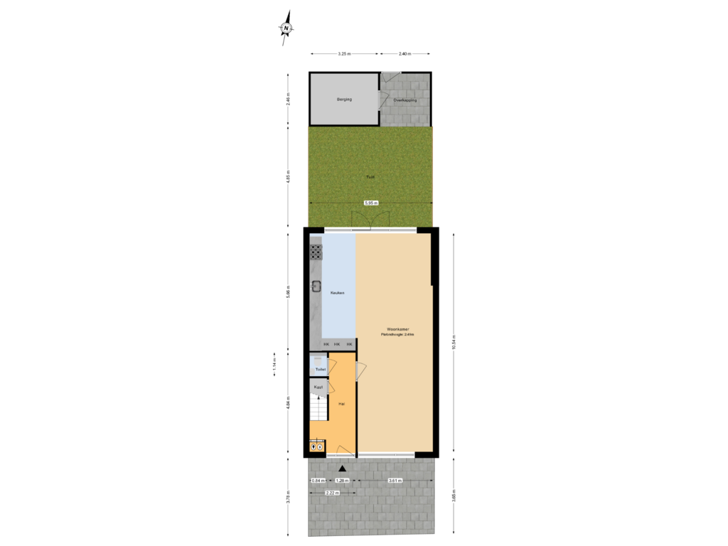 Bekijk plattegrond van Begane grond tuin van Abeelstraat 23