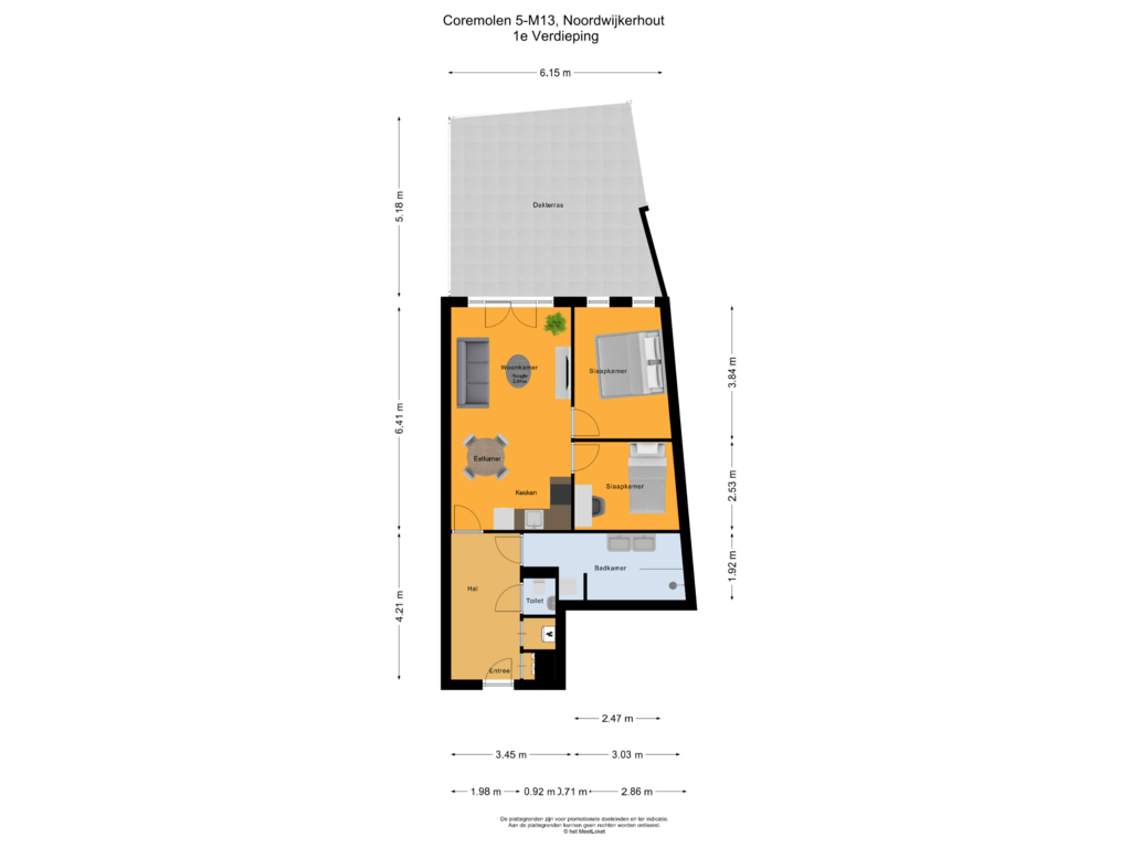 View floorplan of Appartement of Coremolen 5-M13