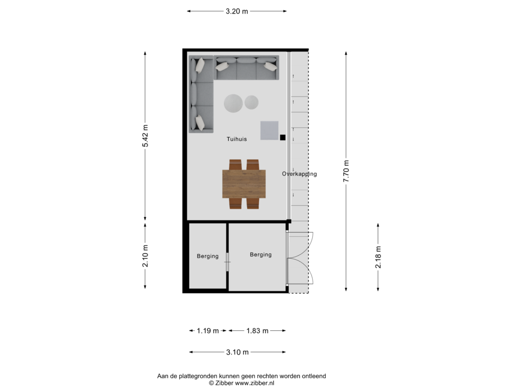 View floorplan of Tuinhuis of Fortlaan 17