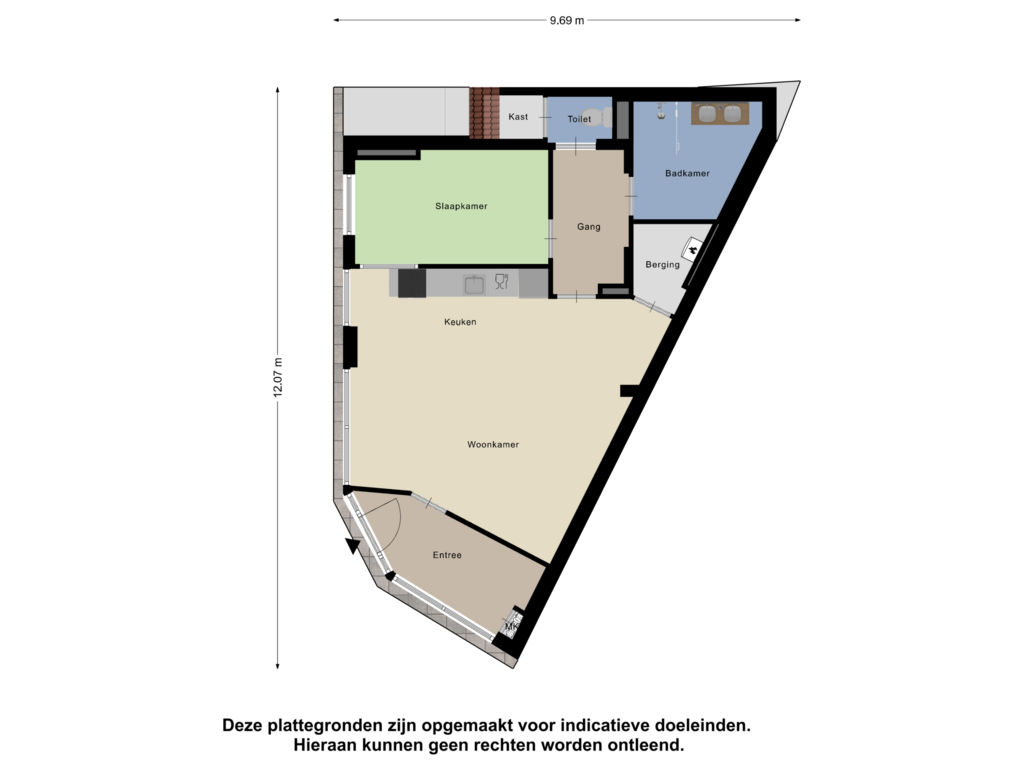 Bekijk plattegrond van Appartement_Tuin van Singel 120-A