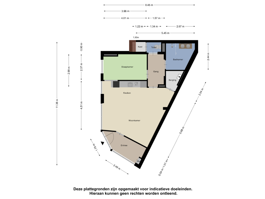 Bekijk plattegrond van Appartement van Singel 120-A