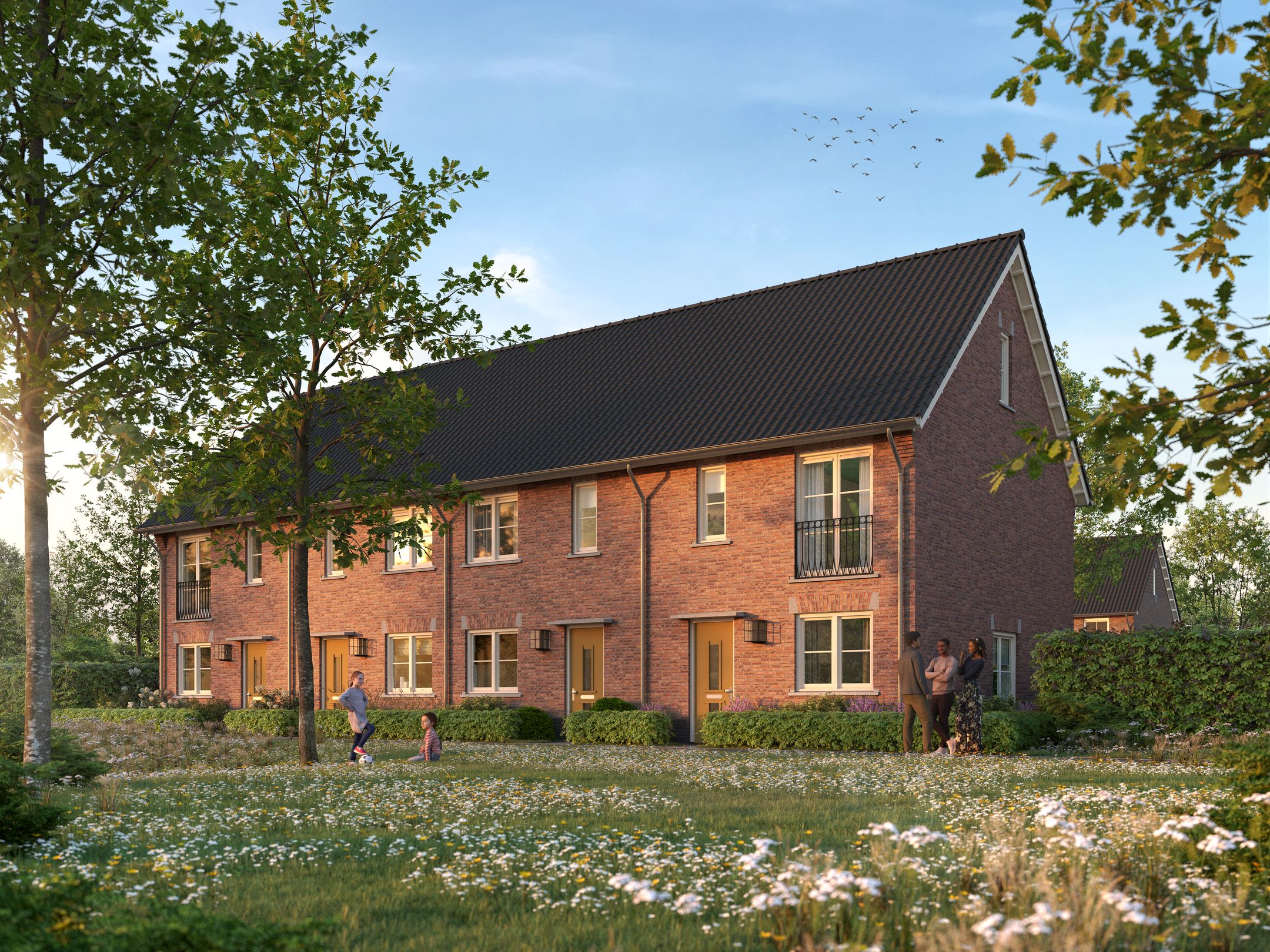 Rijwoningen Korenbloem (Bouwnr. B07), Veghel, 5465, Noord-Brabant, Nederland  