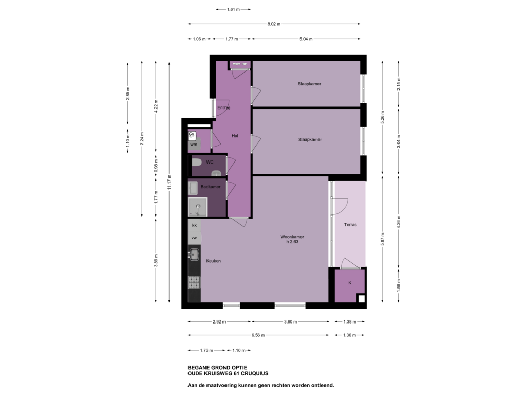 Bekijk plattegrond van Begane grond Optie van Oude Spaarneweg 61