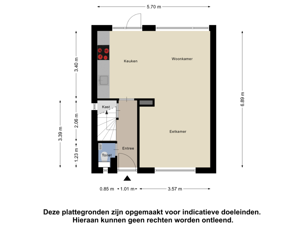 Bekijk plattegrond van Begane Grond van Mariastraat 36