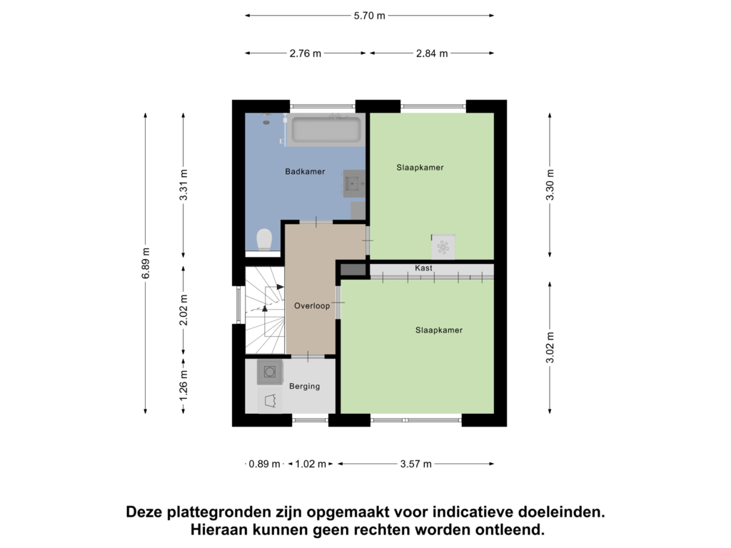 Bekijk plattegrond van Eerste Verdieping van Mariastraat 36