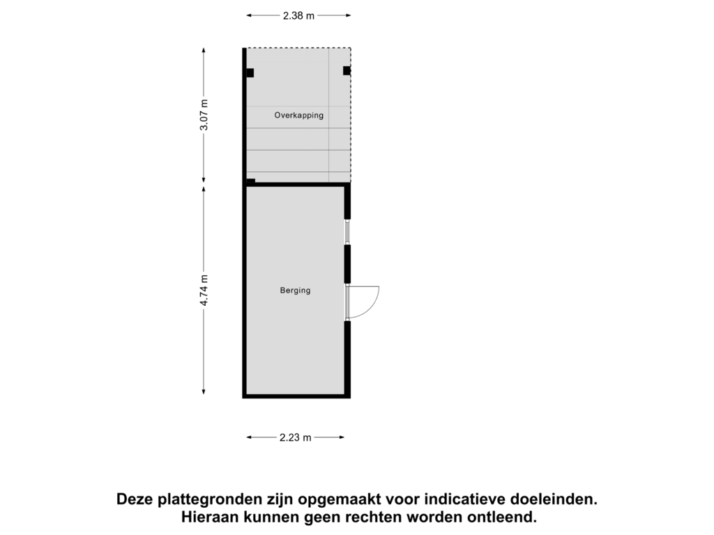 Bekijk plattegrond van Berging van Mariastraat 36