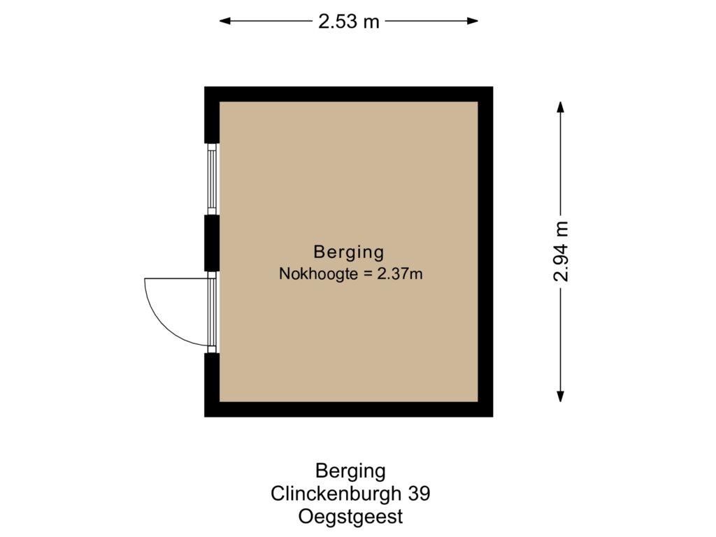 Bekijk plattegrond van Berging van Clinckenburgh 39