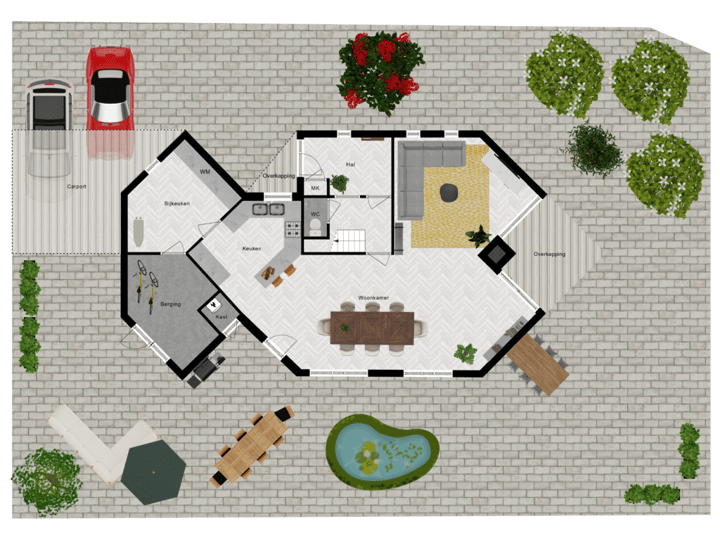 Begane grond met tuin