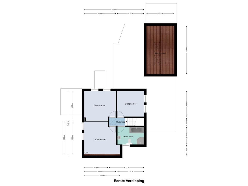 View floorplan of Eerste Verdieping of Schuttecleef 11