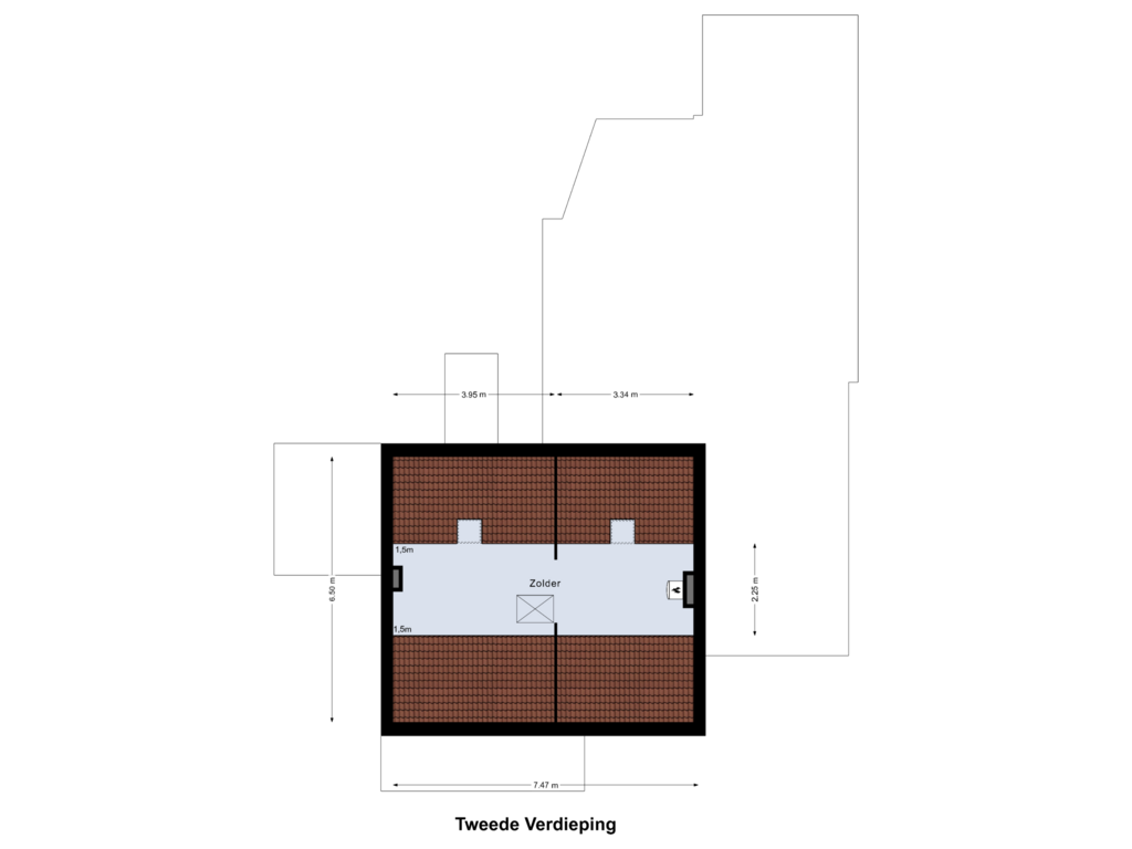 View floorplan of Tweede Verdieping of Schuttecleef 11