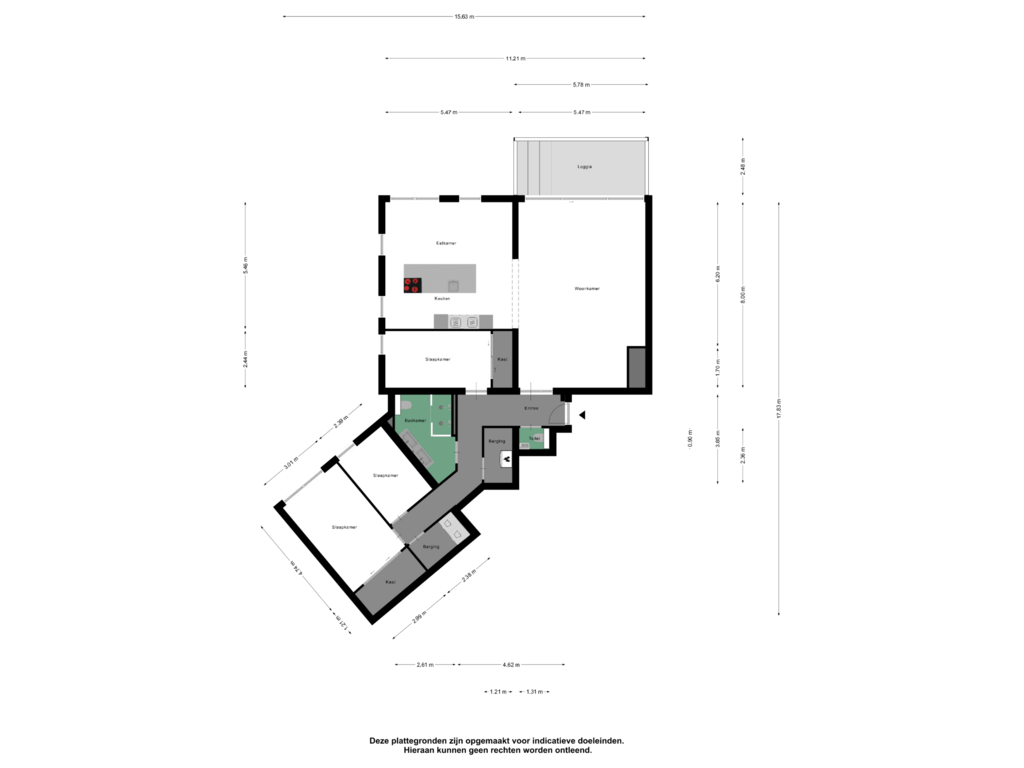 Bekijk plattegrond van Appartement van Zeeduinweg 484