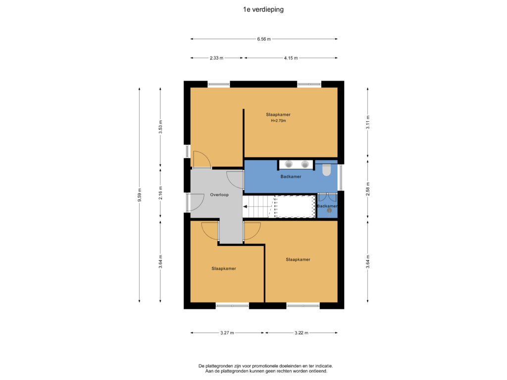 Bekijk plattegrond van 1e verdieping van Marifoon 18