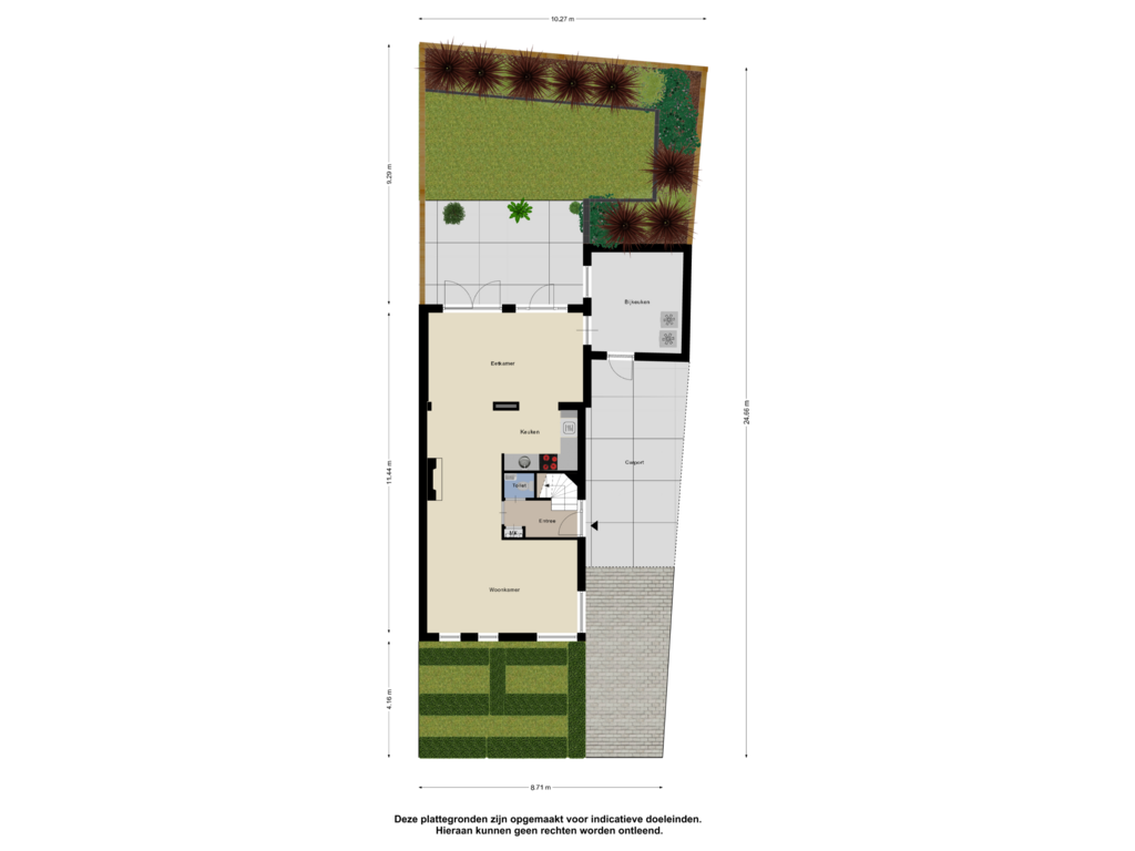 View floorplan of Begane Grond_tuin of De Zitter 7