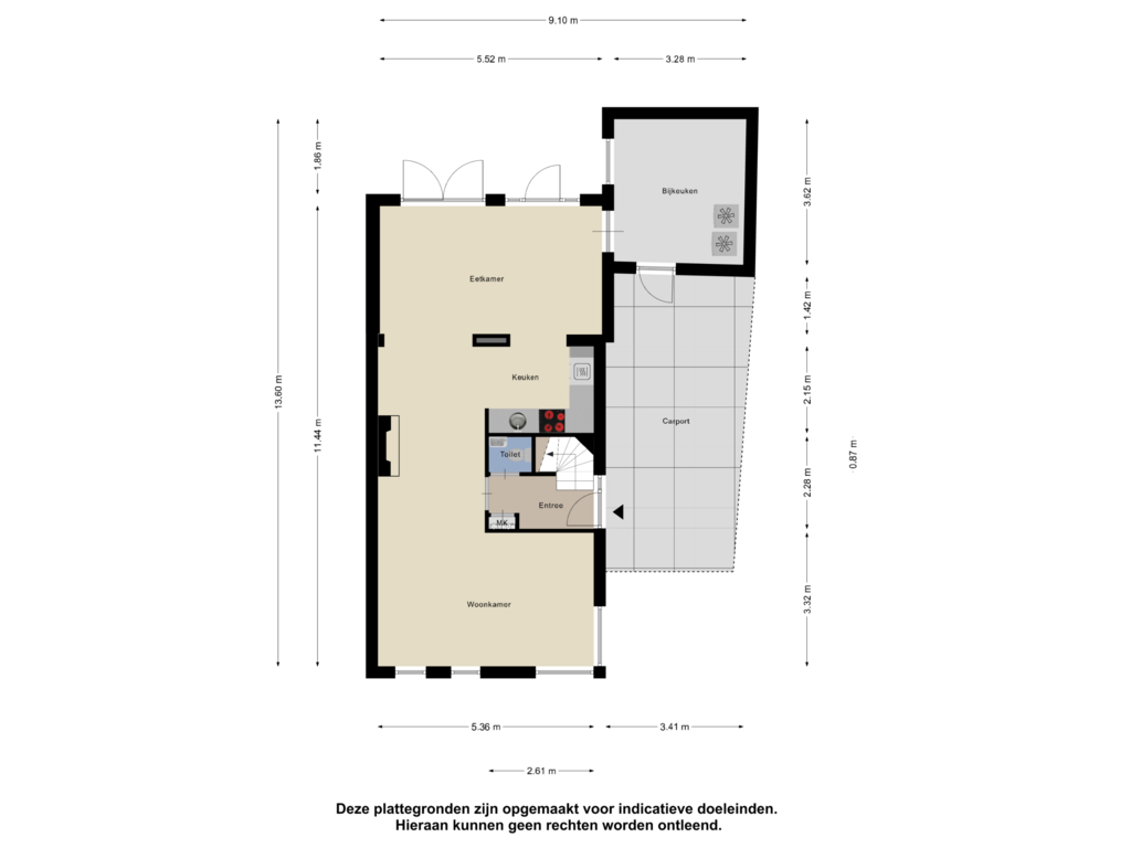 View floorplan of Begane Grond of De Zitter 7